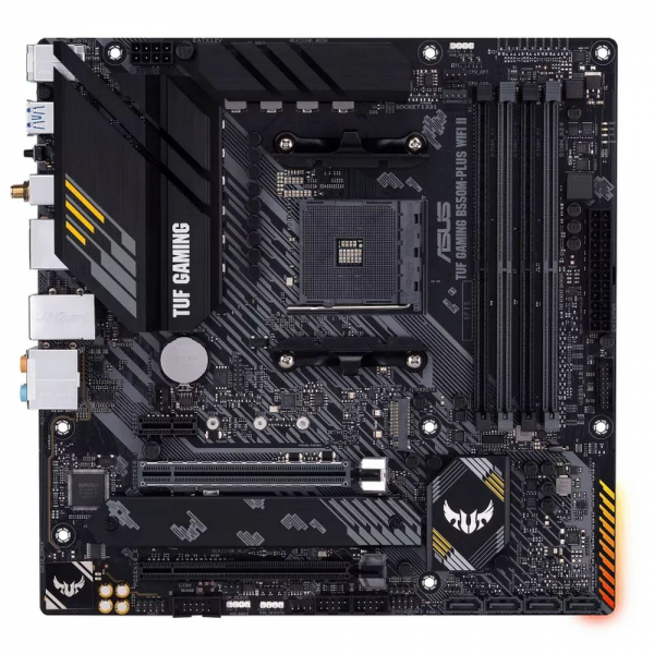 Материнская плата ASUS TUF GAMING B550M-PLUS WIFI II AM4 mATX 4xDDR4 2xPCIEx16 PCIEx1 2xM.2 USB-C DP HDMI 2.5GLAN Wi-Fi 6 (305705) {10}