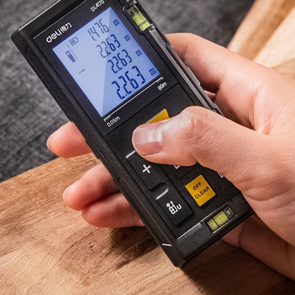 Лазерный дальномер Deli DL4171 Диапазон измерения 0,05;100м, точность измерения ±3мм