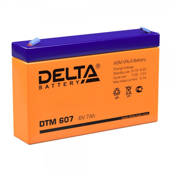 Аккумуляторная батарея Delta DTM 607 (801127)
