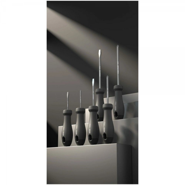 Набор отверток Home Series Black Deli HT1006 6шт SL3x75+SL5x100+SL6x150+PH0x75+PH1x100+PH2x150, эксклюзивный дизайн, рукоятка из высококачественного софттач пластика