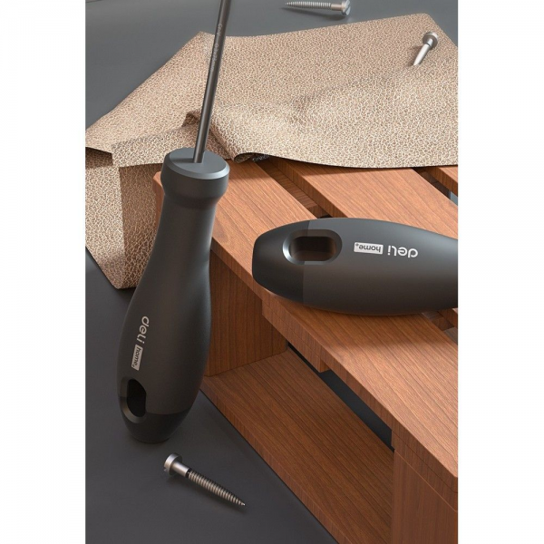 Крестовая отвертка Home Series Black Deli HT1203 PH0x75мм Эксклюзивный дизайн, рукоятка из высококачественного софттач пластика