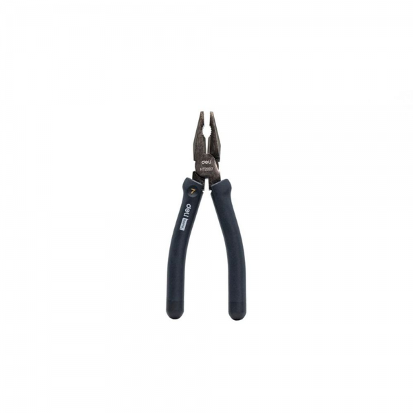 Пассатижи Deli  Home Series Black HT2007 180мм, эксклюзивный дизайн, рукоятка из высококачественного софттач пластика