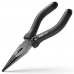 Длинногубцы Deli Home Series Black HT2106 160мм, эксклюзивный дизайн, рукоятка из высококачественного софттач пластика