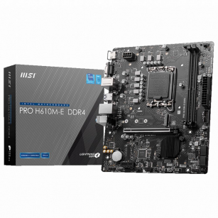 Материнская плата MSI Bad Pack PRO H610M-E DDR4 DDR4,H610,LGA1700,2DDR4,1PCI-Ex16,1PCI-Ex1,1M.2,4SATA3.0,4USB3.2Gen1,8USB 2.0