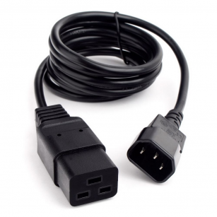 Кабель питания Cablexpert PC-189-1-1 1.8м, C14- C19, 3x1кв.мм, черный, с заземлением