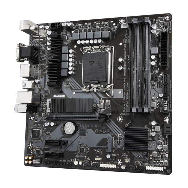 Материнская плата Gigabyte B760M DS3H DDR4, Socket 1700, Intel®B760, 4xDDR4-3200, D-SUB+HDMI+DP+DP, 1xPCI-Ex16, 2xPCI-Ex1, 4xSATA3(RAID 0/1/5/10), 2xM.2, 8Ch Audio, 2,5GbLan, (2+4)xUSB2.0, (3+2)xUSB3.2, (1+0)xUSB3.2 Type-C™, mATX, RTL {10}