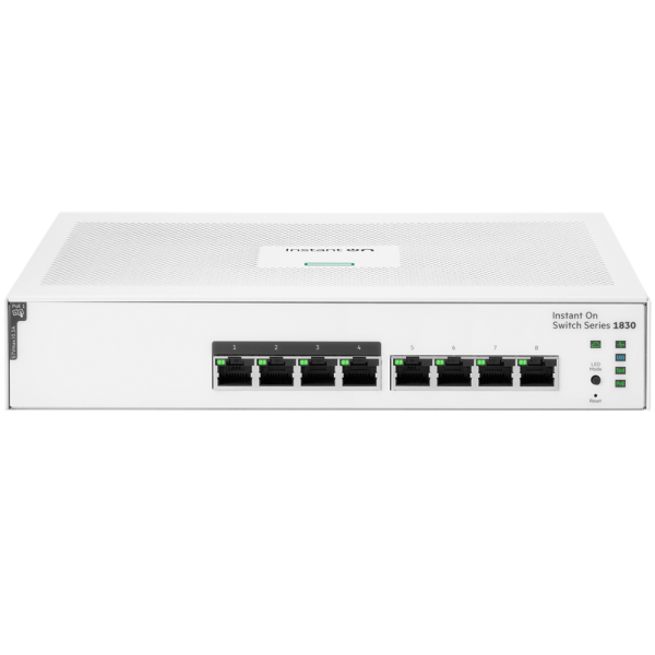 Коммутатор HPE JL811A HPE Aruba Instant On 1830 8G Web-managed  4p Class4 PoE 65W fanless Switch