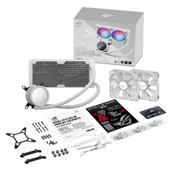 Жидкостная система охлаждения ASUS ROG RYUO III 240 ARGB WHT /AIO COOLER,ASETEK,EMMA,ARGB,AURA,WHT (90RC00J2-M0UAY0) /AIO COOLER,ASETEK,EMMA,ARGB,AURA,WHT (90RC00J2-M0UAY0)
