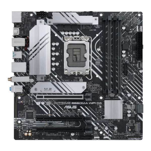 Материнская плата ASUS PRIME B660M-A WIFI D4 LGA1700 mATX 4xDDR4 3xPCIEx16 2xM.2 DP 2xHDMI GLAN Wi-Fi 6 (90MB1AE0-M1EAY0)
