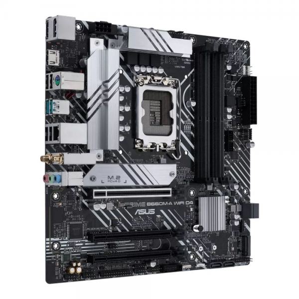 Материнская плата ASUS PRIME B660M-A WIFI D4 LGA1700 mATX 4xDDR4 3xPCIEx16 2xM.2 DP 2xHDMI GLAN Wi-Fi 6 (90MB1AE0-M1EAY0)
