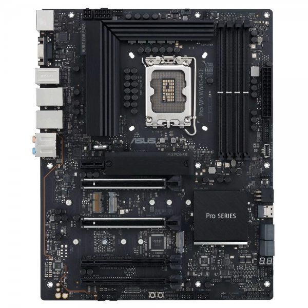 Материнская плата ASUS PRO WS W680-ACE LGA1700 ATX 4xDDR5 4xPCIEx16 PCIEx1 3xM.2 USB-C DP HDMI VGA 2х2.5GLAN
