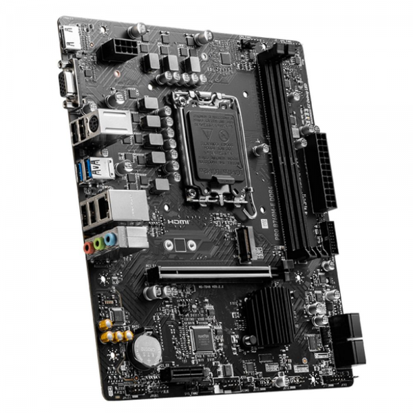 Материнская плата MSI PRO B760M-E DDR4 B760, LGA1700, 2*DDR4, 1*PCIEx16, 1*PCIEx1, 1*M.2, 4*USB3.2Gen1, 8*USB2.0, 4*SATA3.0, 1G, VGA, HDMI, M-ATX, RTL