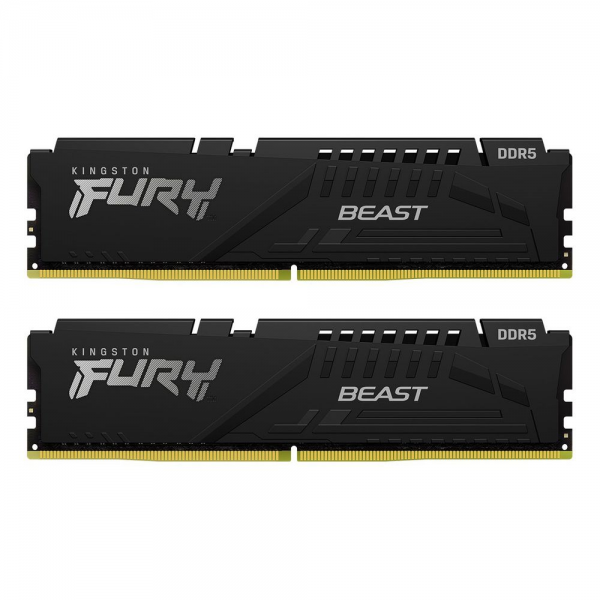 Модуль памяти Kingston 16GBDDR5 5600 DIMM FURY Beast Black XMP Gaming Memory KF556C40BBK2-16 Non-ECC, , CL40, 1.25V, (Kit of 2) 1RX16 40-40-40  288-pin 16Gbit, RTL