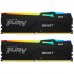 Модуль памяти Kingston 16GBDDR5 5600 DIMM FURY Beast RGB XMP Gaming Memory KF556C40BBAK2-16 Non-ECC,  CL40, 1.25V, (Kit of 2) 1RX16 40-40-40  288-pin 16Gbit, RTL