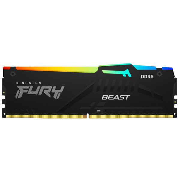 Модуль памяти Kingston 16GBDDR5 5600 DIMM FURY Beast RGB XMP Gaming Memory KF556C40BBAK2-16 Non-ECC,  CL40, 1.25V, (Kit of 2) 1RX16 40-40-40  288-pin 16Gbit, RTL