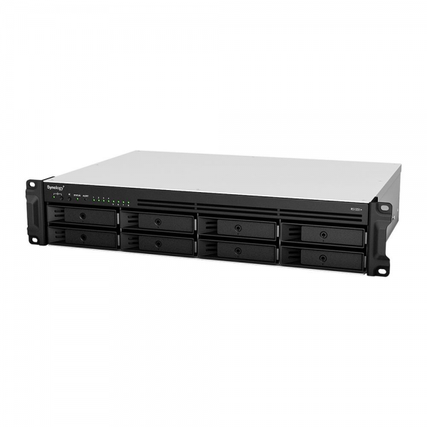 Платформа СХД Synology RS1221+ 8 Bay (Max.12, RX418) 2xM.2 4xGLAN 4GB (Max. 32GB) DDR4 2xUSB