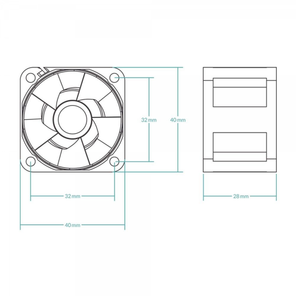 Вентилятор корпусной ARCTIC Cooling S4028-15K 1400-15000rpm Dual Ball Bearing  4-Pin Fan-Connector (ACFAN00264A)