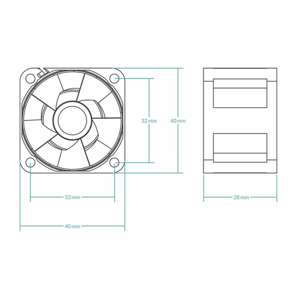 Вентилятор корпусной ARCTIC Cooling S4028-6K 250 - 6000 rpm Dual Ball Bearing  4-Pin Fan-Connector (ACFAN00185A)