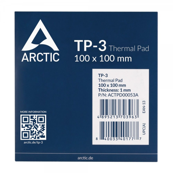 Термопрокладка Arctic Cooling Thermal pad  100x100mm, 1.0mm TP-3 (ACTPD00053A)