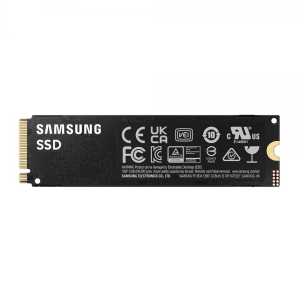 Твердотельный накопитель SSD Samsung 990 PRO Black M.2 2280  MZ-V9P1T0BW 1TB Client SSD PCI-E 4.0 x4, V-NAND 3-bit MLC, 7450/6900, 600TBW