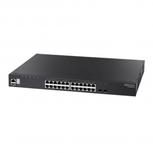 Коммутатор Edge-corE Bad Pack ECS4620-28P Edge-corE 24 x GE + 2 x 10G SFP+ ports + 1 x expansion slot (for dual 10G SFP+ ports) L3 Stackable Switch, w/ 1 x RJ45 console port, 1 x USB type A storage port, RPU connector, Stack up to 4 units,PoE Budget max. 