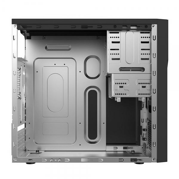 Корпус FoxLine Case Foxline FL–628-FZ450R-U32 |FL–628-FZ450R-U32| mATX case, black, w/PSU 450W 12cm, w/2xUSB2.0, w/2xUSB3.0 w/pwr cord, w/o FAN