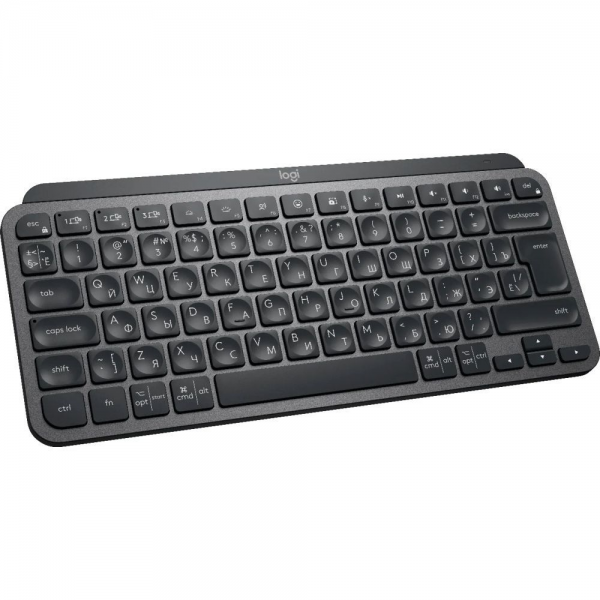 Клавиатура беспроводная Logitech MX Keys Mini Graphite |920-010501| Компактная, черная, Bluetooth LE/Logi Bolt, автоматическая подсветка, встроенная батарея, Type-C коннектор, кабель Type-C - Type-A в комплекте