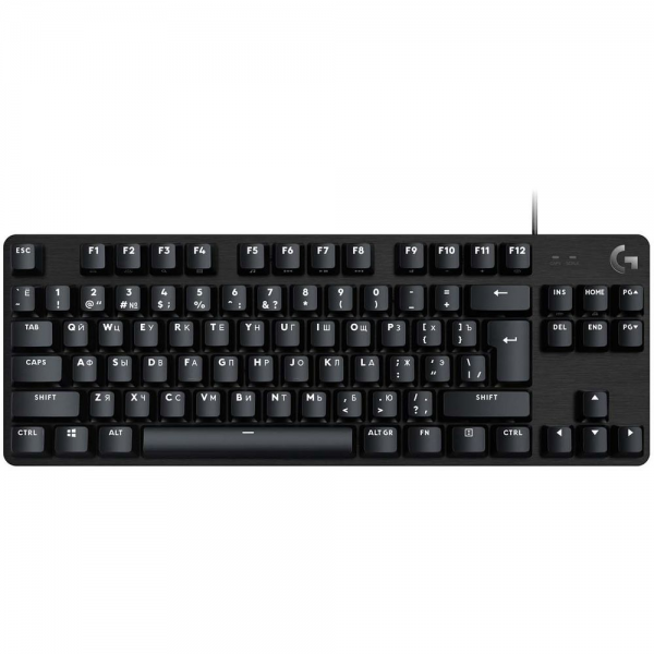 Клавиатура игровая Logitech G413 TKL SE черная, без цифрового блока, механические переключатели, белая подсветка, USB 1,8м, RTL