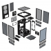 Корпус Thermaltake The Tower 200/Black/Win/SPCC/Tempered Glass*1/CT140 Fan*2/Color Box