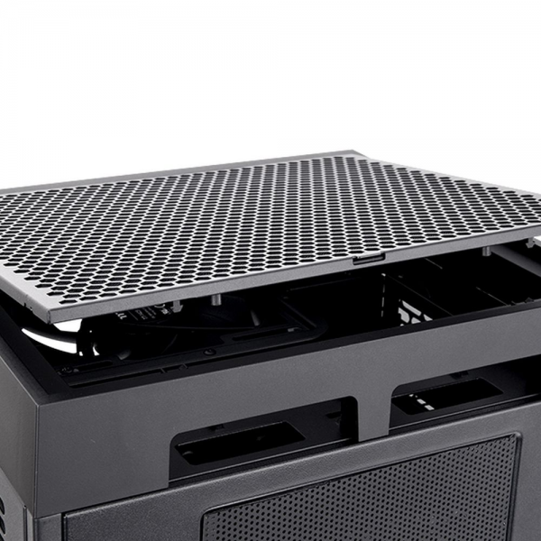 Корпус Thermaltake The Tower 200/Black/Win/SPCC/Tempered Glass*1/CT140 Fan*2/Color Box