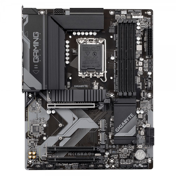 Материнская плата Gigabyte B760 GAMING X, Socket 1700, Intel®B760, 4xDDR5-4800, HDMI+DP, 3xPCI-Ex16, 4xSATA3(RAID 0/1/5/10), 3xM.2, 8Ch Audio, 2.5GLan, (4+4)xUSB2.0, (3+2)xUSB3.2, (1+1)xUSB3.2 Type-C™, ATX, RTL