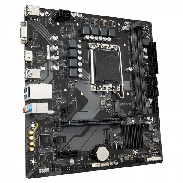 Материнская плата Gigabyte B760M H DDR4, Socket 1700, Intel®B760, 2xDDR4-3200, D-SUB+HDMI, 1xPCI-Ex16, 1xPCI-Ex1, 4xSATA3(RAID 0/1/5/10), 2xM.2, 8Ch Audio, 2,5GbLan, (2+4)xUSB2.0, (4+2)xUSB3.2, mATX, RTL