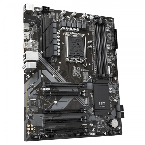 Материнская плата Gigabyte B760 DS3H DDR4, Socket 1700, Intel®B760, 4xDDR4-3200, HDMI+DP, 5xPCI-Ex16, 4xSATA3(RAID 0/1/5/10), 2xM.2, 8Ch Audio, GLan, (4+4)xUSB2.0, (1+2)xUSB3.2, (1+1)xUSB3.2 Type-C™, 1xPS/2, ATX, RTL