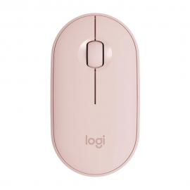 Мышь беспроводная Logitech Pebble M350 Pink розовая, оптическая, 1000dpi, 2.4GHz, USB-ресивер, бесшумная, под обе руки