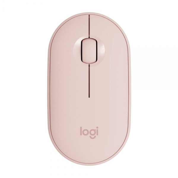 Мышь беспроводная Logitech Pebble M350 Pink розовая, оптическая, 1000dpi, 2.4GHz, USB-ресивер, бесшумная, под обе руки