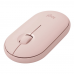 Мышь беспроводная Logitech Pebble M350 Pink розовая, оптическая, 1000dpi, 2.4GHz, USB-ресивер, бесшумная, под обе руки