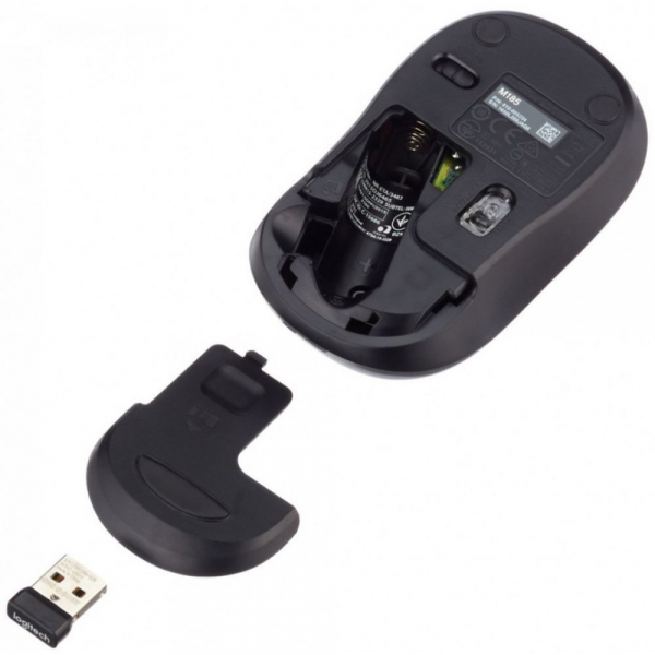 Мышь беспроводная Logitech M185 Red красная, оптическая, 1000dpi, 2.4GHz