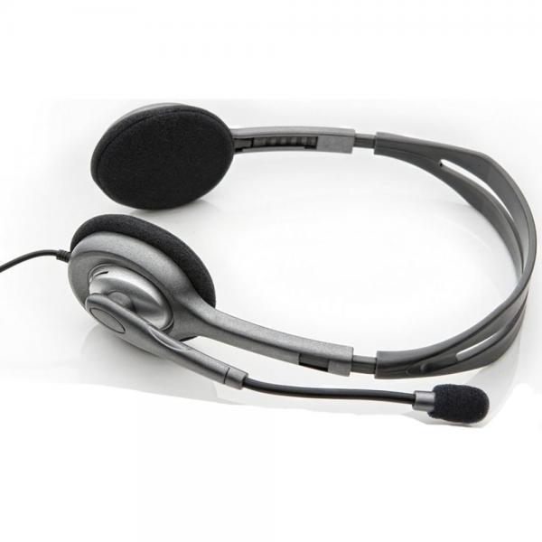 Гарнитура Logitech H110 серая, 2х jack 3.5мм, поворотный микрофон, кабель 1.8м