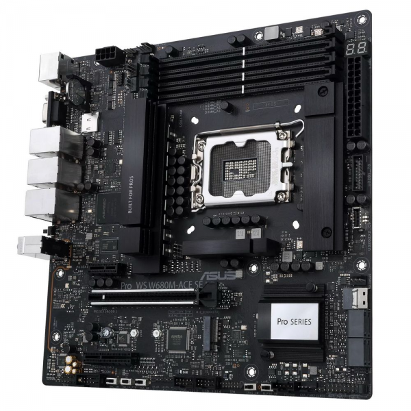 Материнская плата ASUS PRO WS W680M-ACE SE LGA1700 mATX 4xDDR5 PCIEx16 PCIEx4 PCIEx1 2xM.2 USB-C DP HDMI VGA 2х2.5GLAN