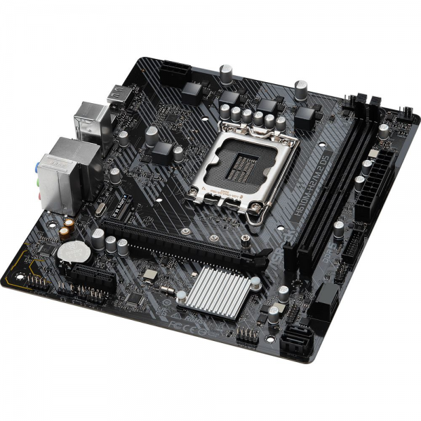 Материнская плата ASRock H610M-H2/M.2 D5, Socket 1700, Intel®H610, 2xDDR5-4800, HDMI+HDMI, 1xPCI-Ex16, 1xPCI-Ex1, 4xSATA3, 1xM.2, 8Ch Audio, GLan, (4+2)xUSB2.0, (2+2)xUSB3.2, 1xPS/2, mATX, RTL