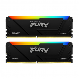 Модуль памяти Kingston 32GB DDR4 3200MHz DIMM FURY Beast Black RGB XMP kit 2x16Gb, CL16, 288-pin  1.35V  Non-ECC