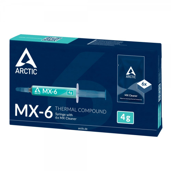 Термопаста Arctic Cooling ARCTIC MX-6  Thermal Compound 4 грамма with 6pcs MX Cleaner ACTCP00084A