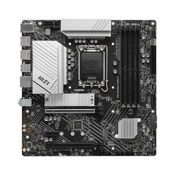Материнская плата MSI PRO B760M-A DDR4 II DDR4,B760,LGA1700,2DDR4,2PCI-Ex16,1PCI-Ex1,2M.2 4SATA3,2USB3.2 Gen2