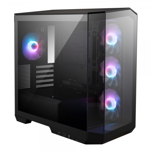 Корпус MSI MAG Pano M100R PZ , Micro-ATX, 1xUSB 3.2 Gen 1, 1xUSB 3.2 Gen2 Type-C, 4x120mm ARGB Fan, ARGB+PWM Control Board, TG