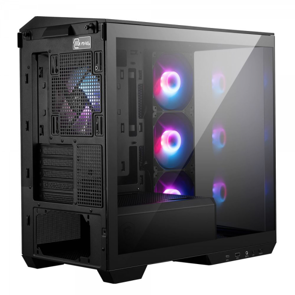 Корпус MSI MAG Pano M100R PZ , Micro-ATX, 1xUSB 3.2 Gen 1, 1xUSB 3.2 Gen2 Type-C, 4x120mm ARGB Fan, ARGB+PWM Control Board, TG