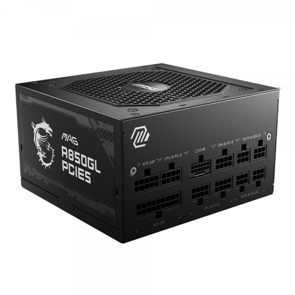 Блок питания MSI MAG A850GL PCIE5 , 850W, 80+ Gold, полностью модульный, ATX 3.1, PCIE5.1