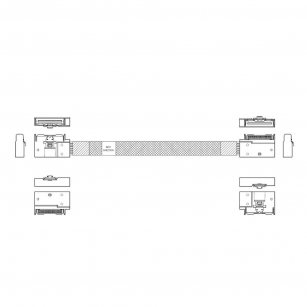 Кабель JPC P732EGB00800-1    Cable MCIO x8 74P (угловой Right Exit)  -TO-  MCIO x8 74P (угловой Right Exit) , 85 Ohm, L:80cm
