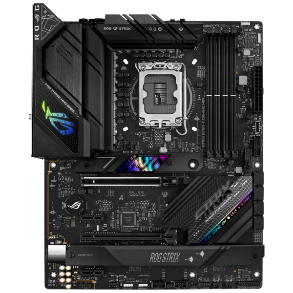 Материнская плата ASUS ROG STRIX B760-F GAMING WIFI LGA1700 ATX 4xDDR5 2xPCIEx16 2xPCIEx1 3xM.2 USB-C DP HDMI 2.5GLAN Wi-Fi 6E