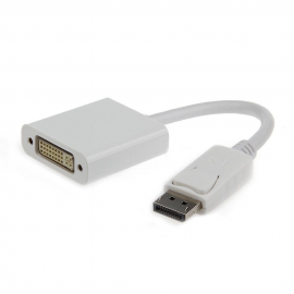Переходник Cablexpert DisplayPort -> DVI  A-DPM-DVIF-002-W 20M/29F, белый, пакет