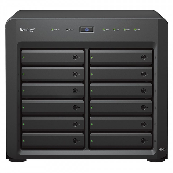 Платформа СХД Synology DS2422+ 12 Bay (Max.24, DX1222) 4xGLAN 4GB (Max.32GB) DDR4 2xUSB